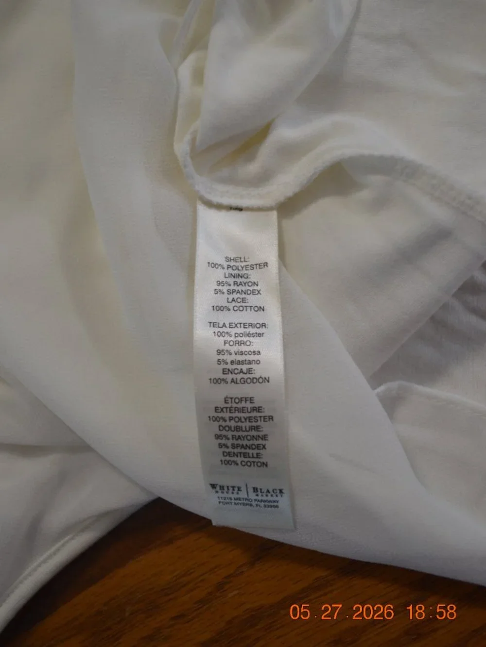 White House Black Market Women’s Large White Off Shoulder Sheer Layered Blouse